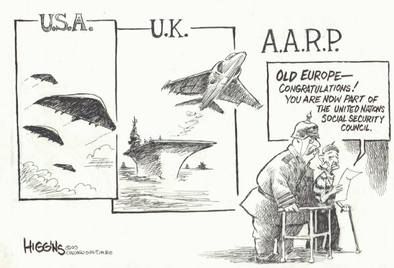 KU.S.A. U.K. A.A.R.P. United Nations Social Security Council - art Jack Higgins