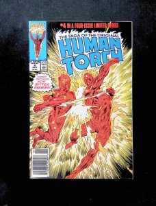 Saga of the Original Human Torch #4  MARVEL Comics 1990 VF+ NEWSSTAND
