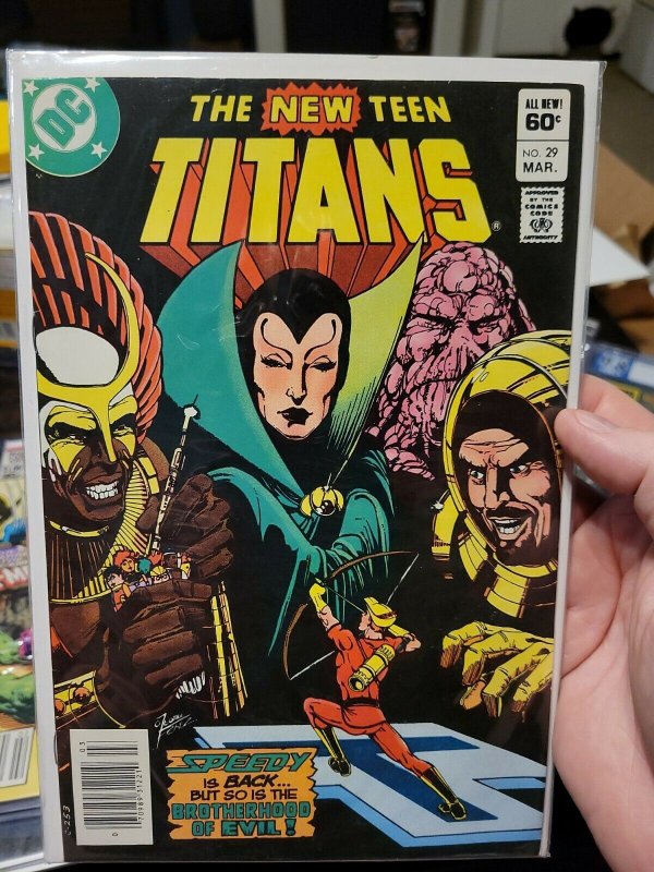 New Teen Titans 29 Perez Brother Blood Brotherhood Of Evil FN+ NEWSSTAND 