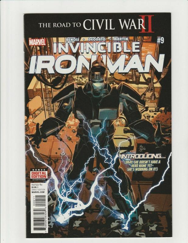 Invincible Iron Man #9 (Marvel 2016) 1st Full App of Riri Williams 1st Print