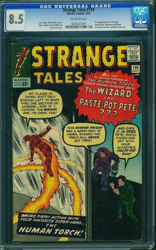 Strange Tales 110 CGC 8.5  1st Dr. Strange