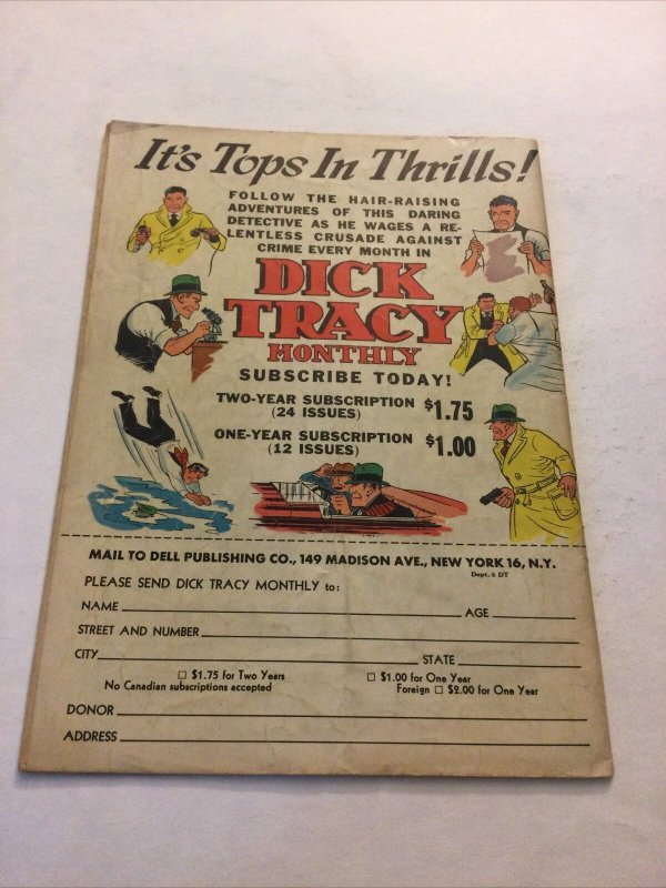 Dick Tracy Monthly 18 Gd Good 2.0 Dell Comics