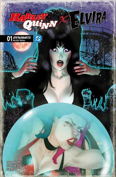 HARLEY QUINN X ELVIRA #1 CVR D BEN CALDWELL VAR Dynamite