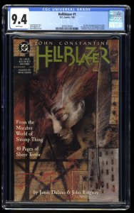 Hellblazer (1988) #1 CGC NM 9.4 White Pages 1st Papa Midnite