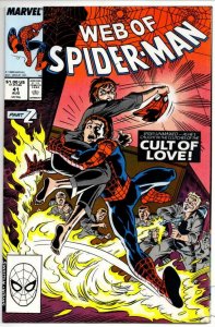 WEB of SPIDER-MAN #41, VF/NM, Cult of Love, 1985 1988, more Marvel in store