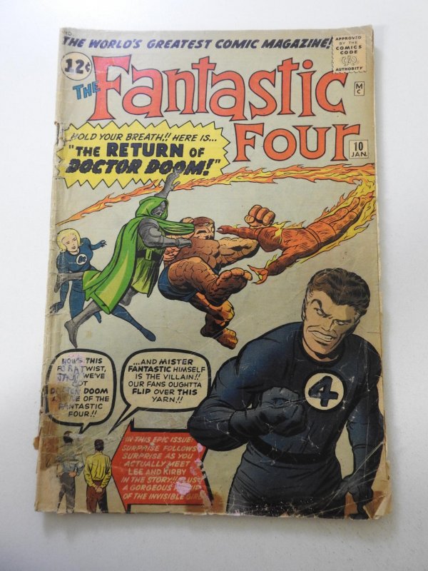 Fantastic Four #10 (1963) Good- Condition