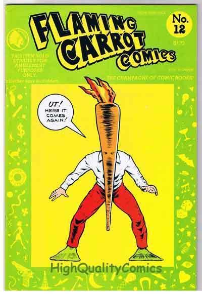 FLAMING CARROT #12, VF/NM, Signed by Bob Burden, 1984, more FC in store