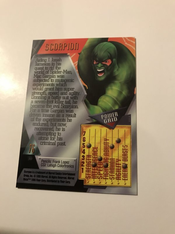 SCORPION #76 card : Marvel Metal 1995 Fleer Chromium; NM/M X-Men Avengers, base