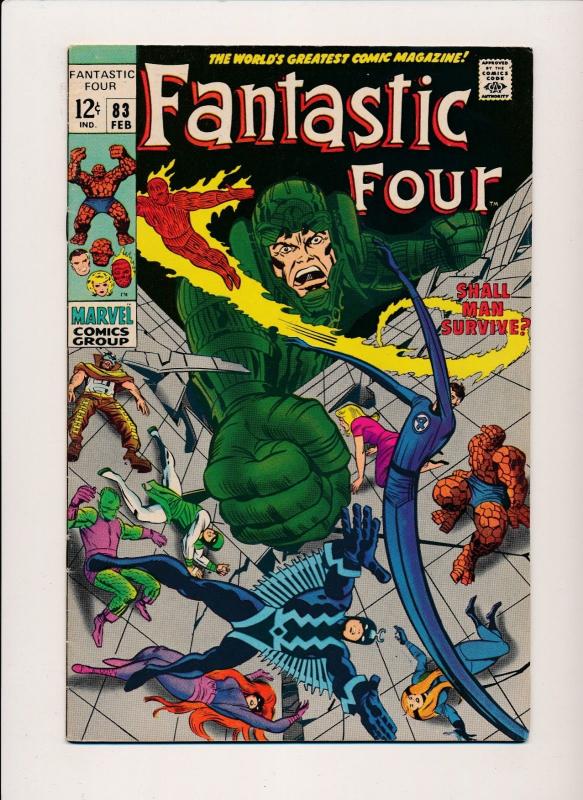 Marvel Comics Fantastic Four #83 (1969) ~ VG/FN (PF164) Jack Kirby, Stan Lee Art