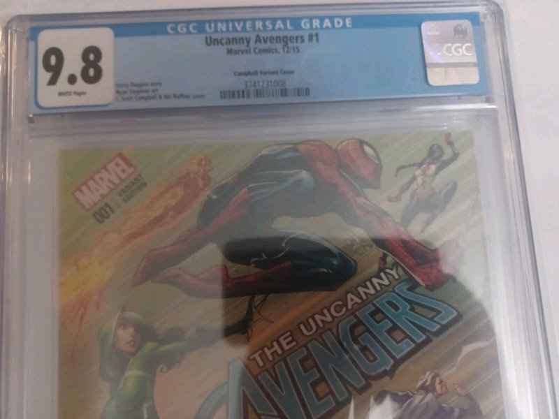 Uncanny Avengers #1 J Scott Campbell Variant - 2015 - CGC 9.8