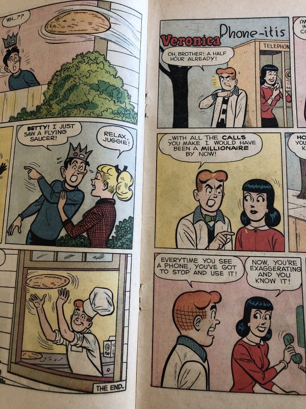 Archie’s Joke Book 70, bottom staple detached  as