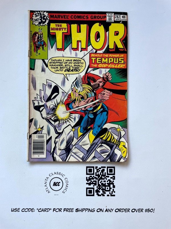 Mighty Thor # 282 FN/VF Marvel Comic Book Korvac Loki Odin Sif Asgard 28 J800