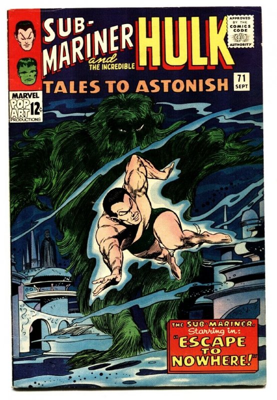 Tales to Astonish #71 comic book 1965- Hulk- Sub-Mariner VF+