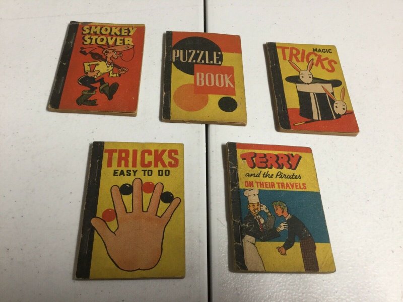 Cracker Jacks Little Books 5 Book Lot 1938 Smokey Stover Terry And The Pirates