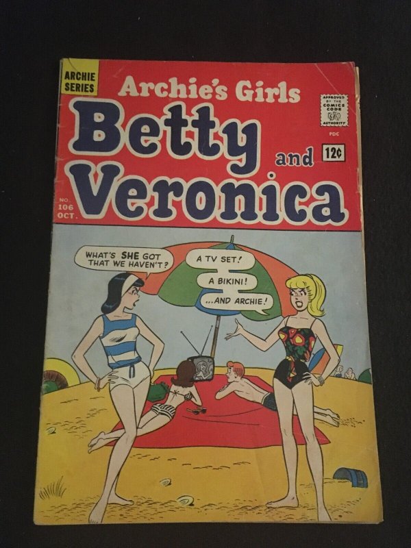 ARCHIE'S GIRLS, BETTY AND VERONICA #106 G+ Condition 