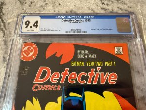 Detective Comics # 575 CGC Graded 9.4 DC Comic Book Year 2 Part 1 McFarlane JH24