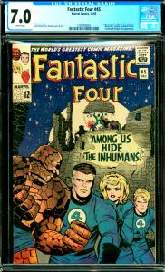 Fantastic Four #45 CGC Graded 7.0 1st Inhumans & Lockjaw