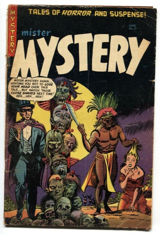 MISTER MYSTERY #17 PCH pre-code horror SEVERED HEADS--DECAPITATION