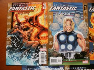 5 Near-Mint Marvel Comic ULTIMATE FANTASTIC FOUR #26 27 28 29 30 Millar Land