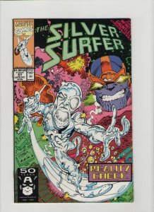Silver Surfer #57 - Thanos Infinity Gauntlet X-Over - 1991 (Grade 8.5) WH
