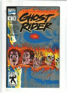 Ghost Rider #25 VF+ 8.5 Marvel Comics 1992 Gatefold Cover, Midnight Sons Preview 