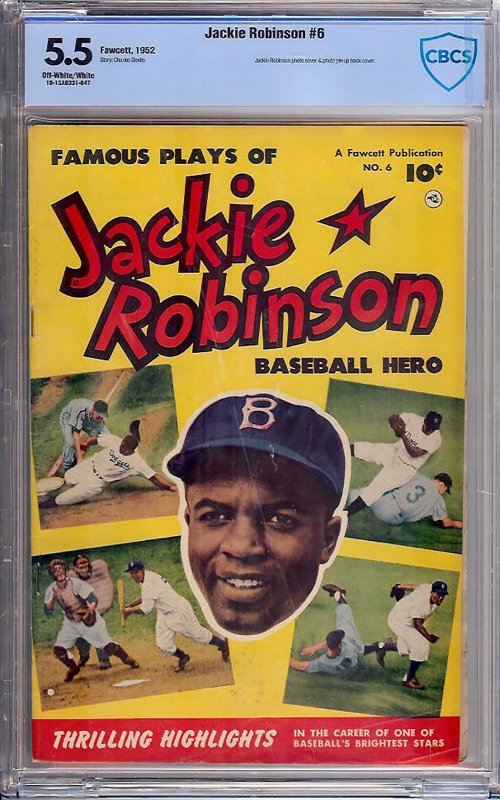 Jackie Robinson #6 (Fawcett Publications, 1952) CBCS 5.5