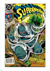 Superman: Man of Steel #18 - Newsstand / 1st Full App Doomsday (9.0/9.2) 1992