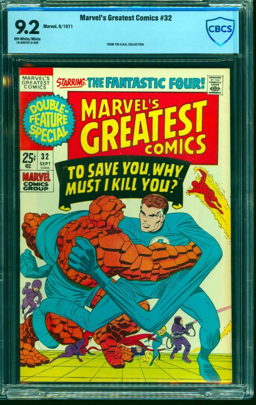 Marvel's Greatest Comics #32 CBCS NM- 9.2 Off White to White Fantastic F...