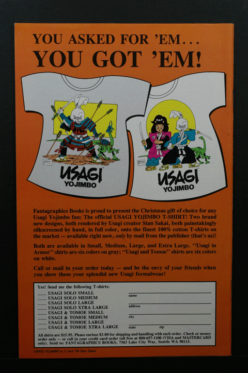 Usagi Yojimbo #31 Fantagraphics November 1991