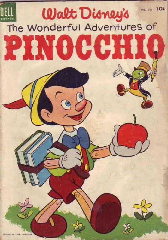 Four Color #545 (May-54) GD/VG Affordable-Grade Pinocchio, Jimminy Cricket