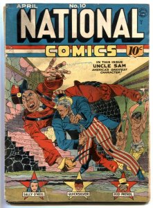 National Comics #10 1941- NAZI WHIPPING COVER- married cover