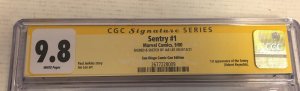 Sentry (2000) #1 (CGC 9.8 WP SS) Signed & Sketch Jae Lee ! 1st App Sentry !