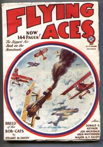 Flying Aces 10/1931-WWI air war cover-Quentin Roosevelt-Pulp Magazine