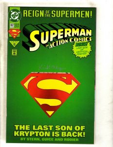 5 Superman DC Comics SIGNED W/COA By Kirk Alyn # 500 501 Action 687 22 78 J371