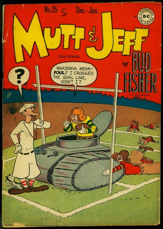 Mutt and Jeff #25 1946-Football cover- DC Comics- Bud Fisher G