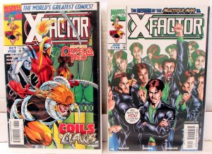 X-Factor Lot 2 #138, 146 1997 Marvel 9.0 Sabretooth Mystique Multiple Man Comics