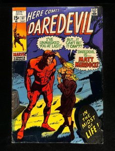 Daredevil #57 Secret Identity to Karen Page!