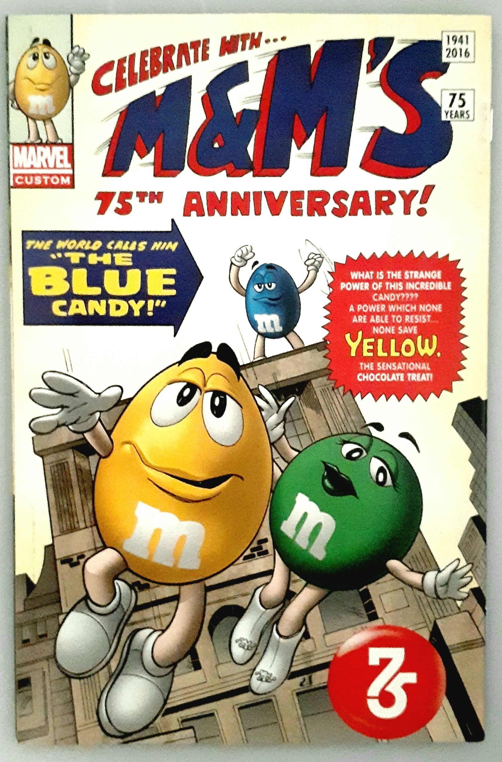 M&M'S on X: For our 75th birthday, we partnered w/ @Marvel Custom to  create 16 tribute covers w/ our characters! #CelebrateWithM   / X