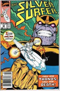 Silver Surfer #34 (1987) - 9.2 NM- *Thanos Return/Newsstand Edition*