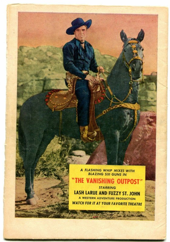 Motion Picture Comics #111 1952- The Vanishing Outpost- Western Lash LaRue VG+