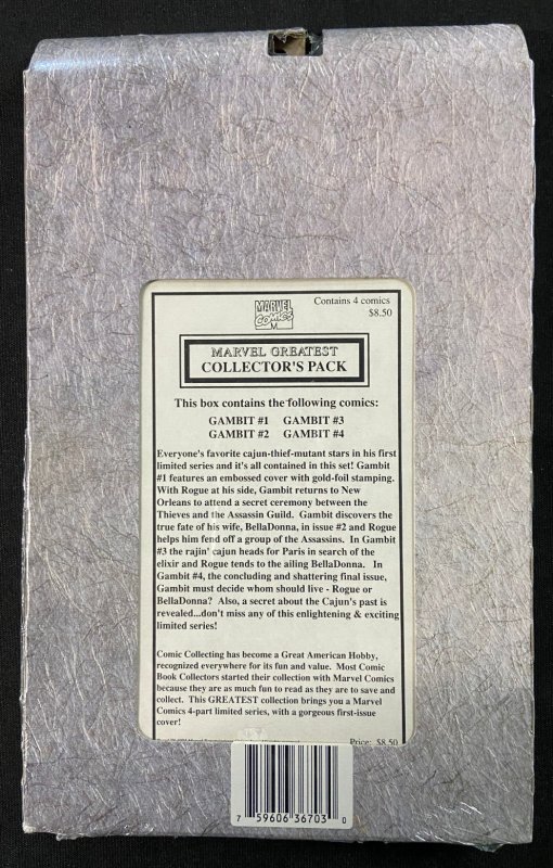 MARVEL'S GREATEST COLLECTOR'S PACK GAMBIT  #1-4 SEALED VF/NM 