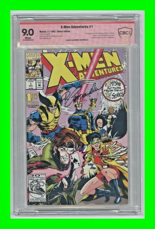 X-Men Adventures #1 1992 Marvel 1st Morph Signed by Roberto Campanella CBCS 9.0