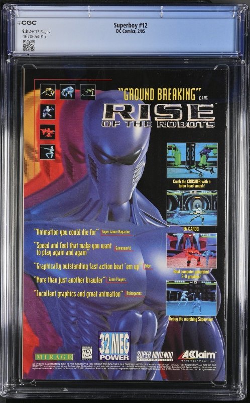 Superboy #12 (2/95) Graded CGC 9.8