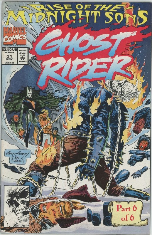 Ghost Rider #31 (1990) - 7.0 FN/VF *1st Full App Midnight Sons* 