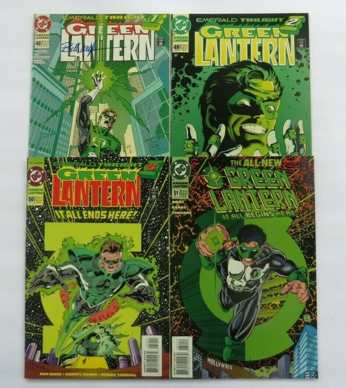 Green Lantern #48 49 50 51 VF/NM DC Emerald Twilight 1st Kyle Rayner #48 Signed 