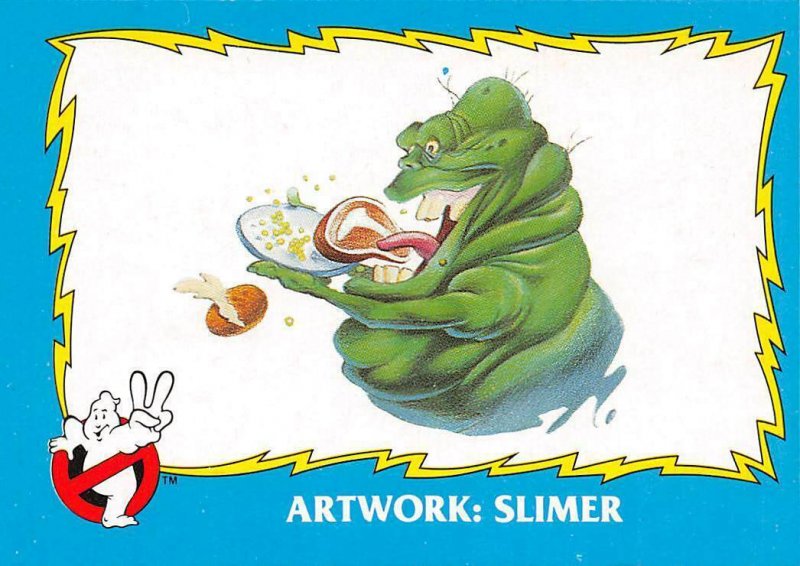 1989 Topps Ghostbusters #85 Artwork: Slimer 