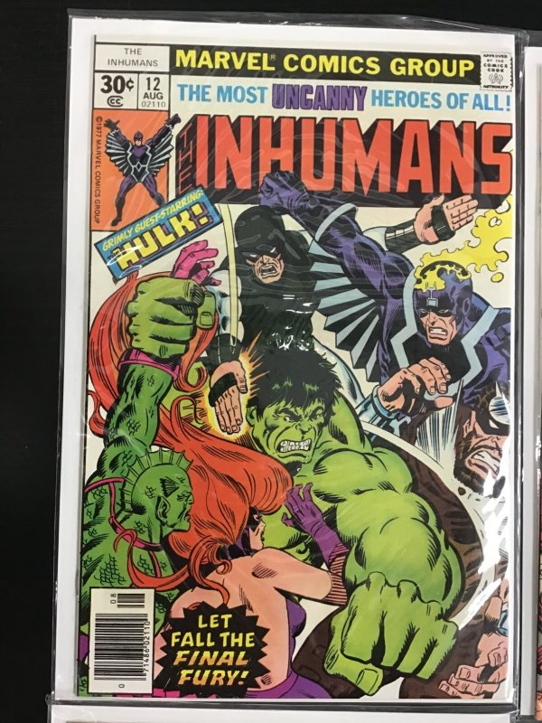 4PC INHUMANS LOT (8.0 OB) NEWSSTAND, #8,10-12!! 1977