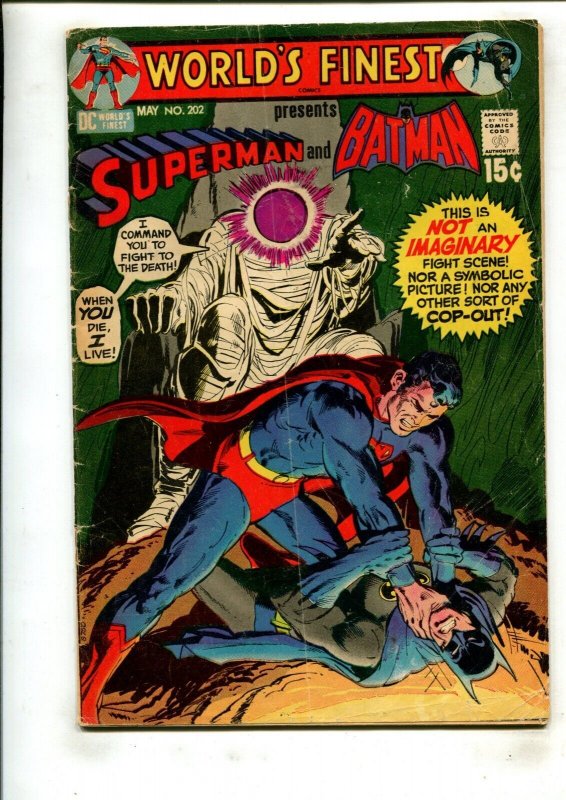 WORLD'S FINEST #202 (3.0) NEAL ADAMS!! 1971