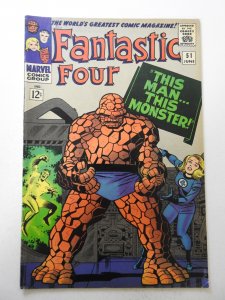 Fantastic Four #51 (1966) VG/FN Condition! stain bottom right, ink fc