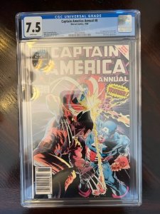 Captain America Annual #8 Direct Edition (1986) - CGC 7.5 - Wolverine
